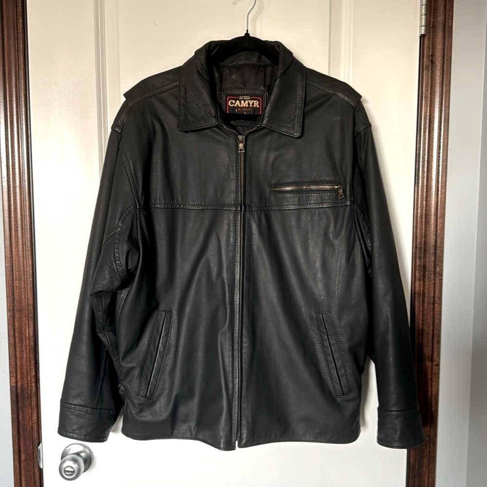 90s Bomber Leather Jacket